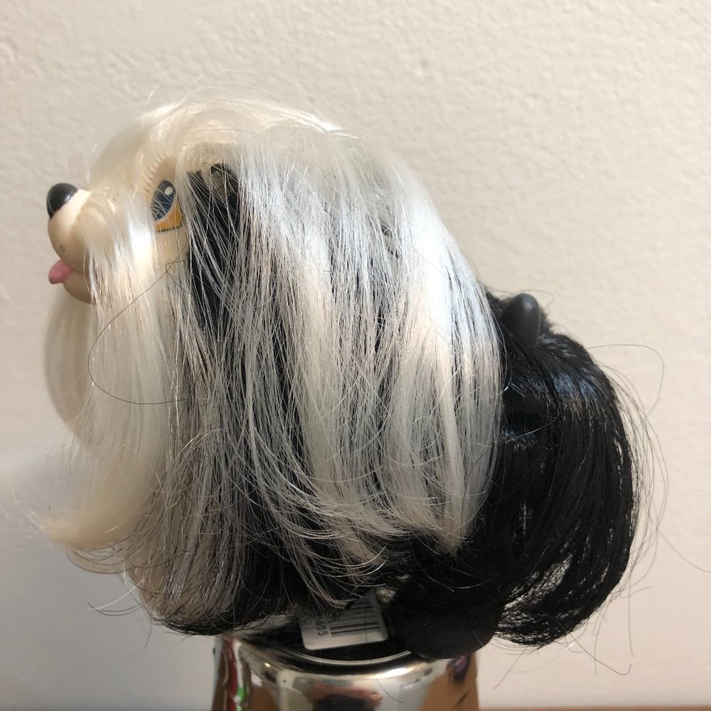 HASBRO SWEETIE PUPS SHIH TZU B&W PUPPY1989 TOY  LONG HAIR - Picture 10 of 11